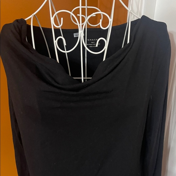Grace Black 3/4 Sleeve Top - Size L - Picture 4 of 7